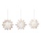 Contemporary Home Living Set of 12 White and Beige Snowflake Ornaments 3.25&#x22;
